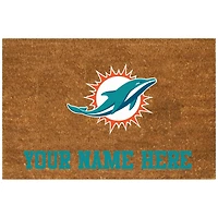 Miami Dolphins 23'' x 35'' Personalized Door Mat