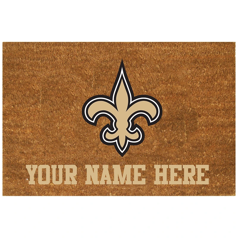 New Orleans Saints 23'' x 35'' Personalized Door Mat