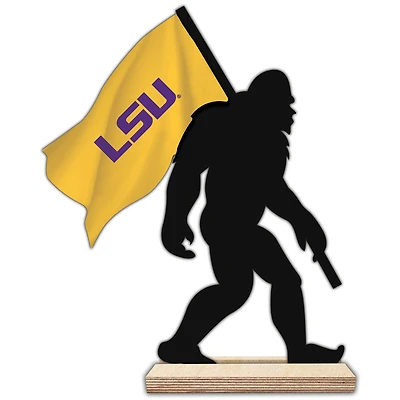 LSU Tigers 18'' Team Logo Bigfoot Silhouette Desktop Art