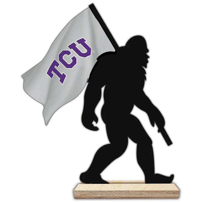 TCU Horned Frogs 18'' Team Logo Bigfoot Silhouette Desktop Art