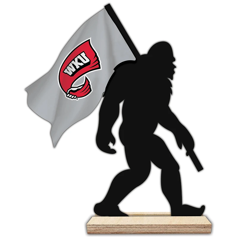 Western Kentucky Hilltoppers 18'' Team Logo Bigfoot Silhouette Desktop Art