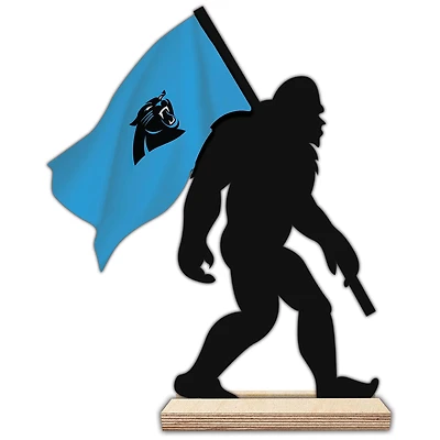 Carolina Panthers 18'' Team Logo Bigfoot Silhouette Desktop Art