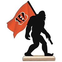 Cincinnati Bengals 18'' Team Logo Bigfoot Silhouette Desktop Art