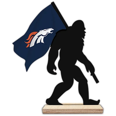 Denver Broncos 18'' Team Logo Bigfoot Silhouette Desktop Art