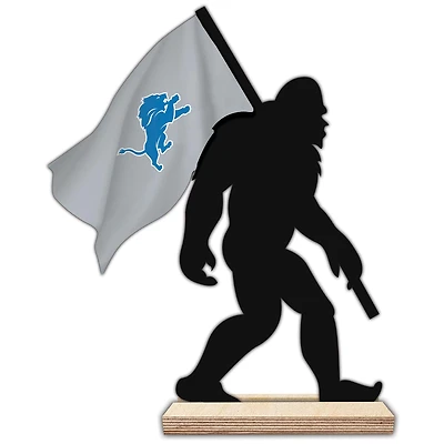 Detroit Lions 18'' Team Logo Bigfoot Silhouette Desktop Art