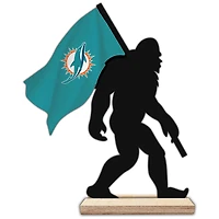 Miami Dolphins 18'' Team Logo Bigfoot Silhouette Desktop Art