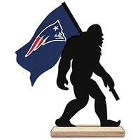 New England Patriots 18'' Team Logo Bigfoot Silhouette Desktop Art