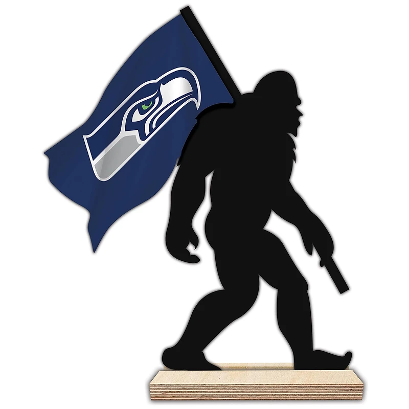 Seattle Seahawks 18'' Team Logo Bigfoot Silhouette Desktop Art