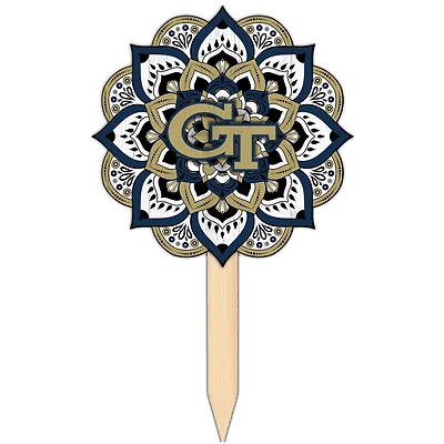 Georgia Tech Yellow Jackets 18'' x 12'' Mandala Yard Stake