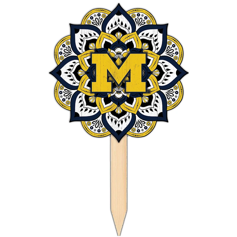 Michigan Wolverines 18'' x 12'' Mandala Yard Stake