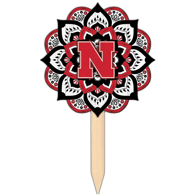 Nebraska Huskers 18'' x 12'' Mandala Yard Stake