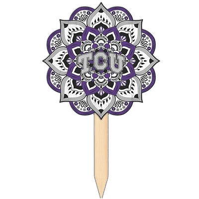 TCU Horned Frogs 18'' x 12'' Mandala Yard Stake