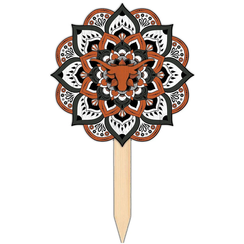 Texas Longhorns 18'' x 12'' Mandala Yard Stake