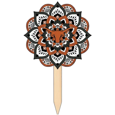 Texas Longhorns 18'' x 12'' Mandala Yard Stake