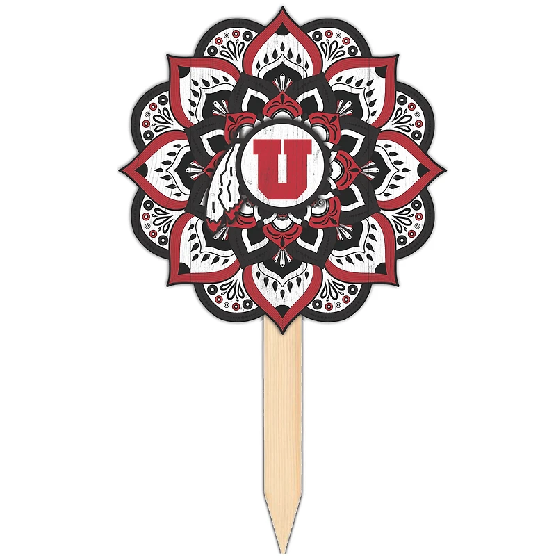 Utah Utes 18'' x 12'' Mandala Yard Stake