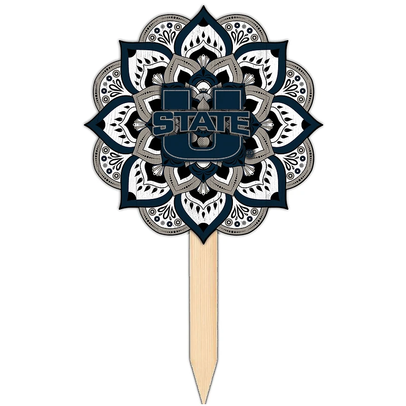 Utah State Aggies 18'' x 12'' Mandala Yard Stake