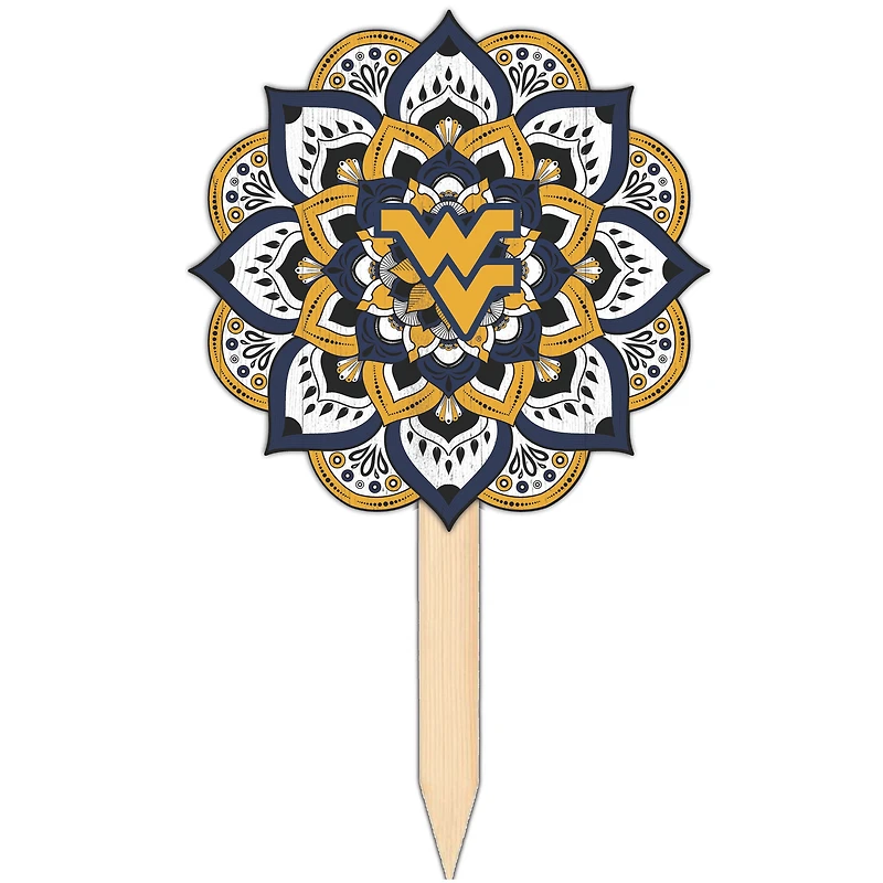 West Virginia Mountaineers 18'' x 12'' Mandala Yard Stake
