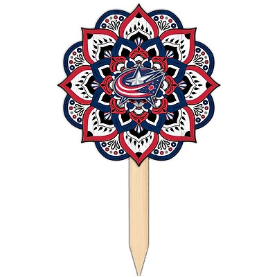 Columbus Blue Jackets 18'' x 12'' Mandala Yard Stake