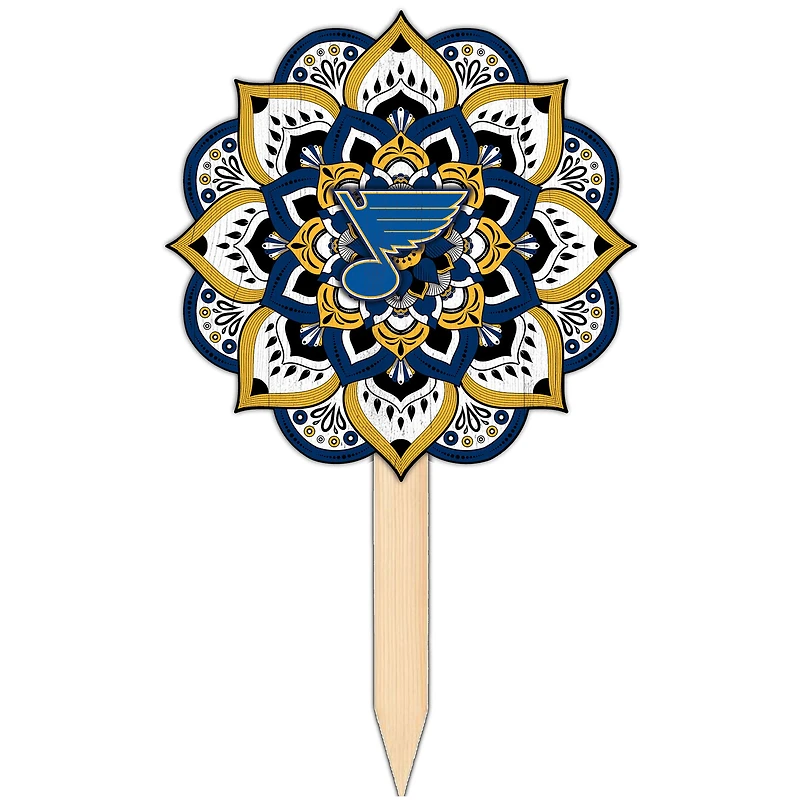 St. Louis Blues 18'' x 12'' Mandala Yard Stake
