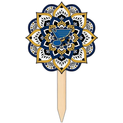 St. Louis Blues 18'' x 12'' Mandala Yard Stake