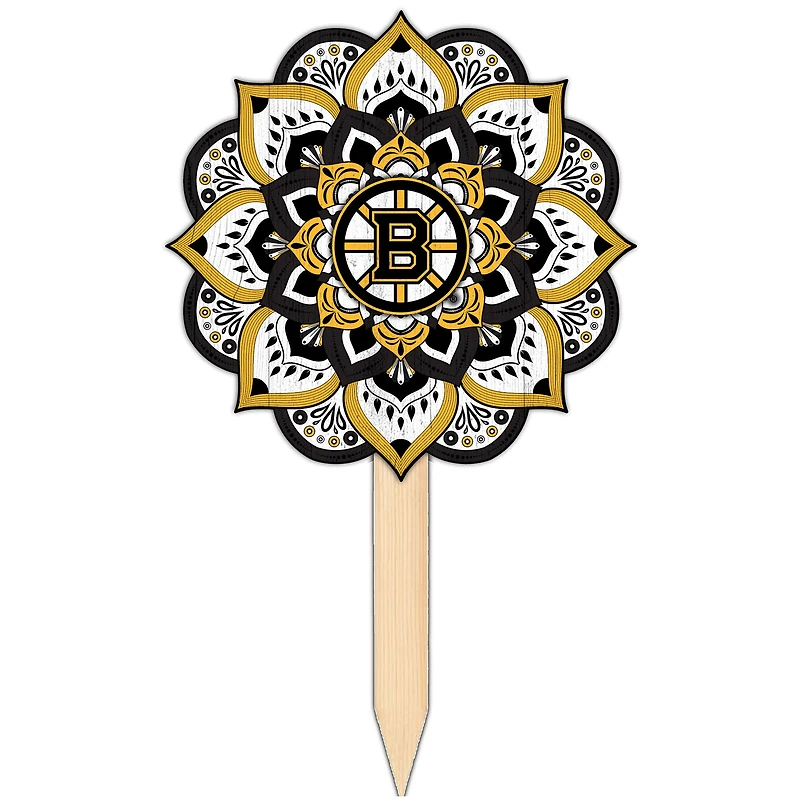 Boston Bruins 18'' x 12'' Mandala Yard Stake