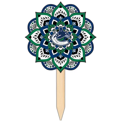 Vancouver Canucks 18'' x 12'' Mandala Yard Stake