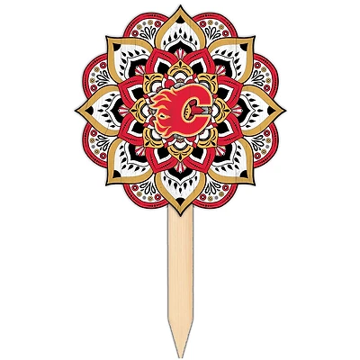 Calgary Flames 18'' x 12'' Mandala Yard Stake