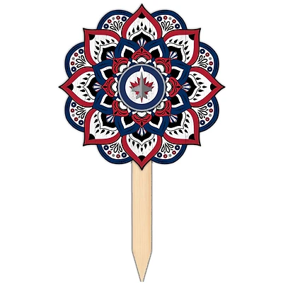 Winnipeg Jets 18'' x 12'' Mandala Yard Stake
