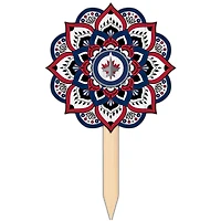 Winnipeg Jets 18'' x 12'' Mandala Yard Stake