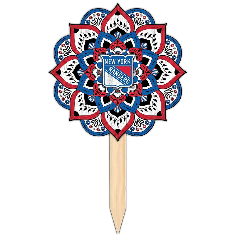 New York Rangers 18'' x 12'' Mandala Yard Stake