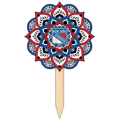 New York Rangers 18'' x 12'' Mandala Yard Stake