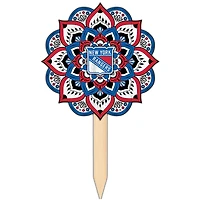 New York Rangers 18'' x 12'' Mandala Yard Stake