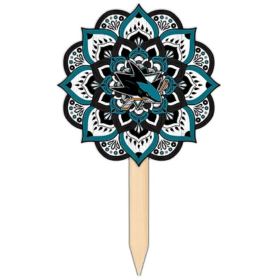 San Jose Sharks 18'' x 12'' Mandala Yard Stake