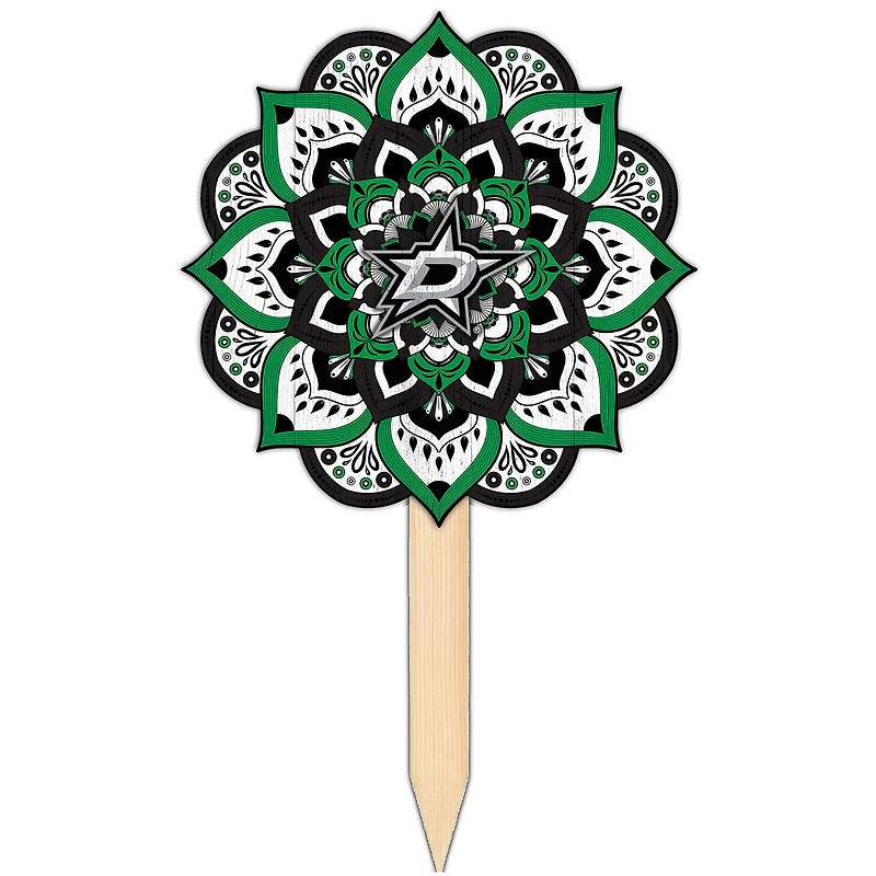 Dallas Stars 18'' x 12'' Mandala Yard Stake