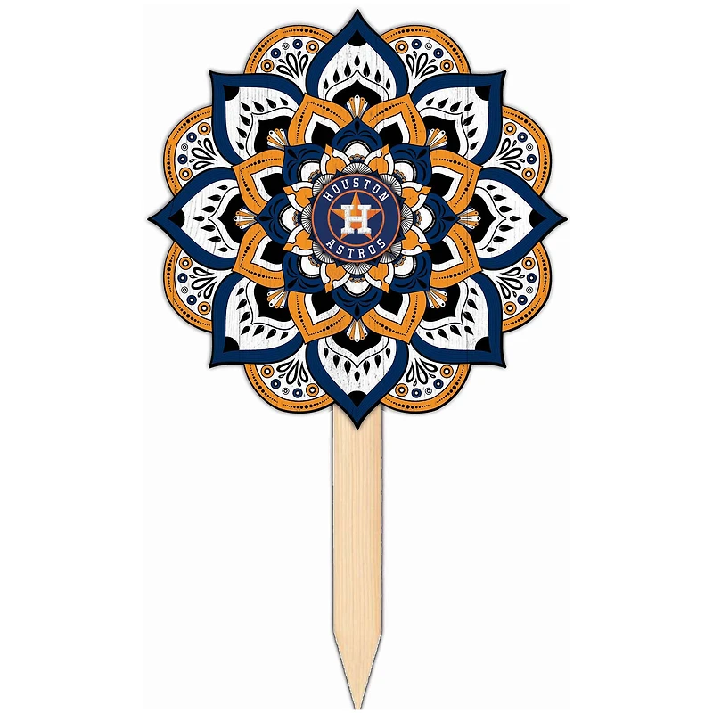Houston Astros 18'' x 12'' Mandala Yard Stake