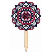 Atlanta Braves 18'' x 12'' Mandala Yard Stake