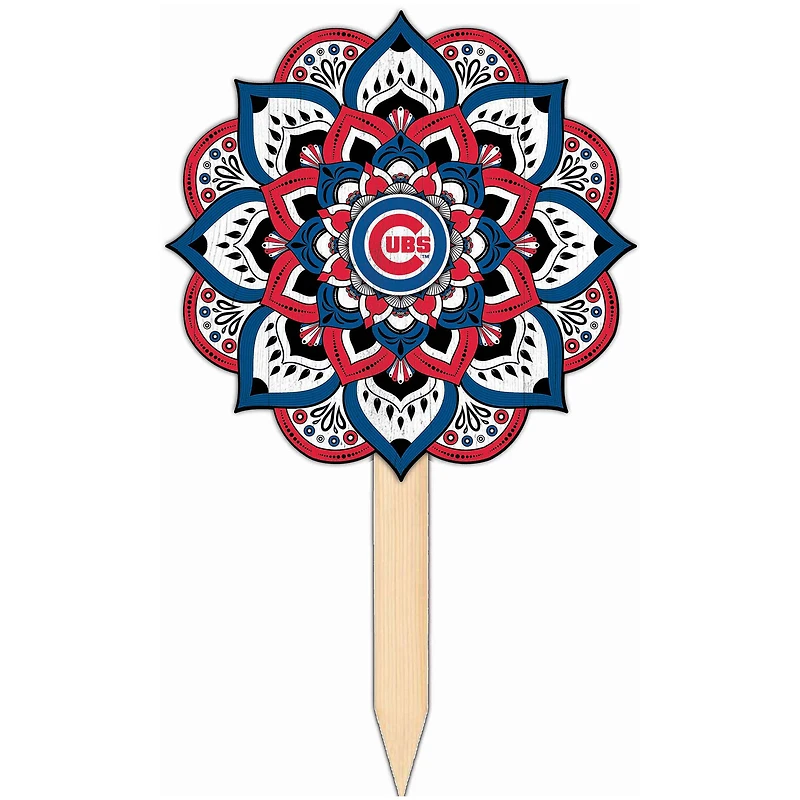 Chicago Cubs 18'' x 12'' Mandala Yard Stake