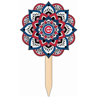 Chicago Cubs 18'' x 12'' Mandala Yard Stake