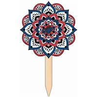 Los Angeles Dodgers 18'' x 12'' Mandala Yard Stake