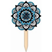 Miami Marlins 18'' x 12'' Mandala Yard Stake
