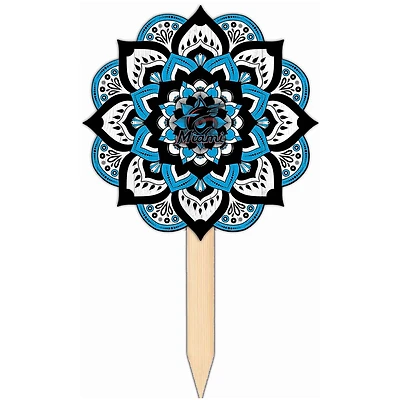 Miami Marlins 18'' x 12'' Mandala Yard Stake