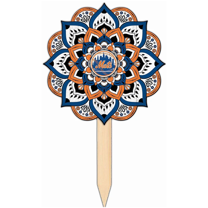 New York Mets 18'' x 12'' Mandala Yard Stake