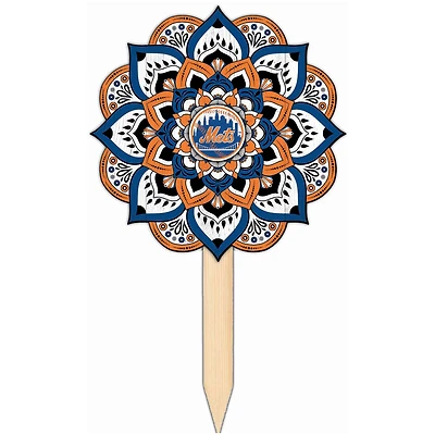New York Mets 18'' x 12'' Mandala Yard Stake