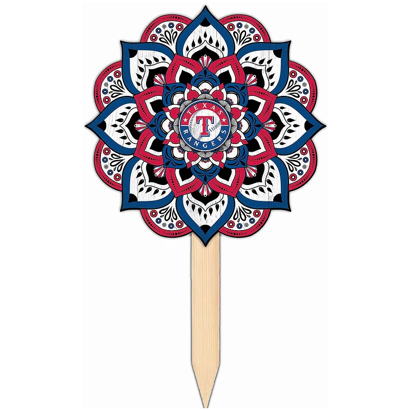 Texas Rangers 18'' x 12'' Mandala Yard Stake