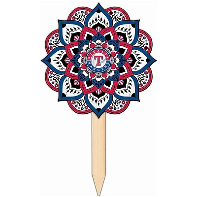 Texas Rangers 18'' x 12'' Mandala Yard Stake