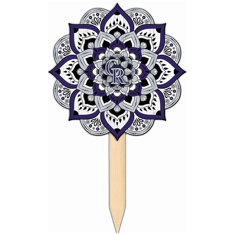 Colorado Rockies 18'' x 12'' Mandala Yard Stake