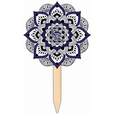 Colorado Rockies 18'' x 12'' Mandala Yard Stake