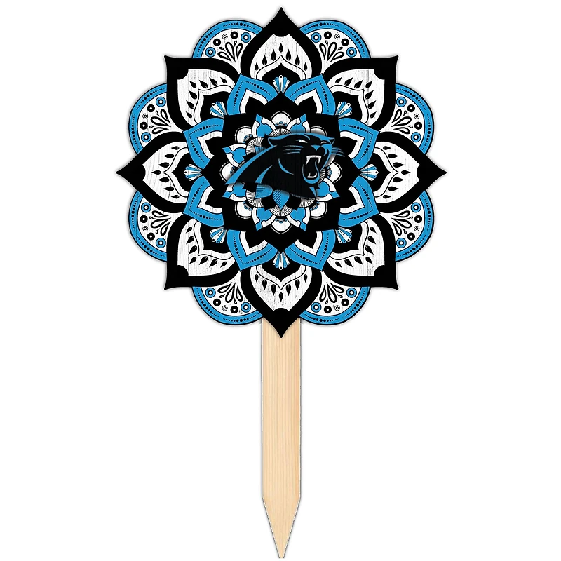 Carolina Panthers 18'' x 12'' Mandala Yard Stake