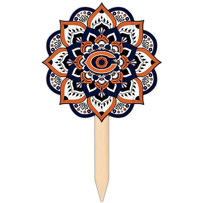 Chicago Bears 18'' x 12'' Mandala Yard Stake
