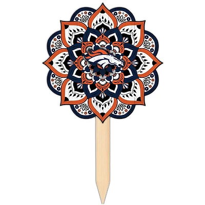 Denver Broncos 18'' x 12'' Mandala Yard Stake